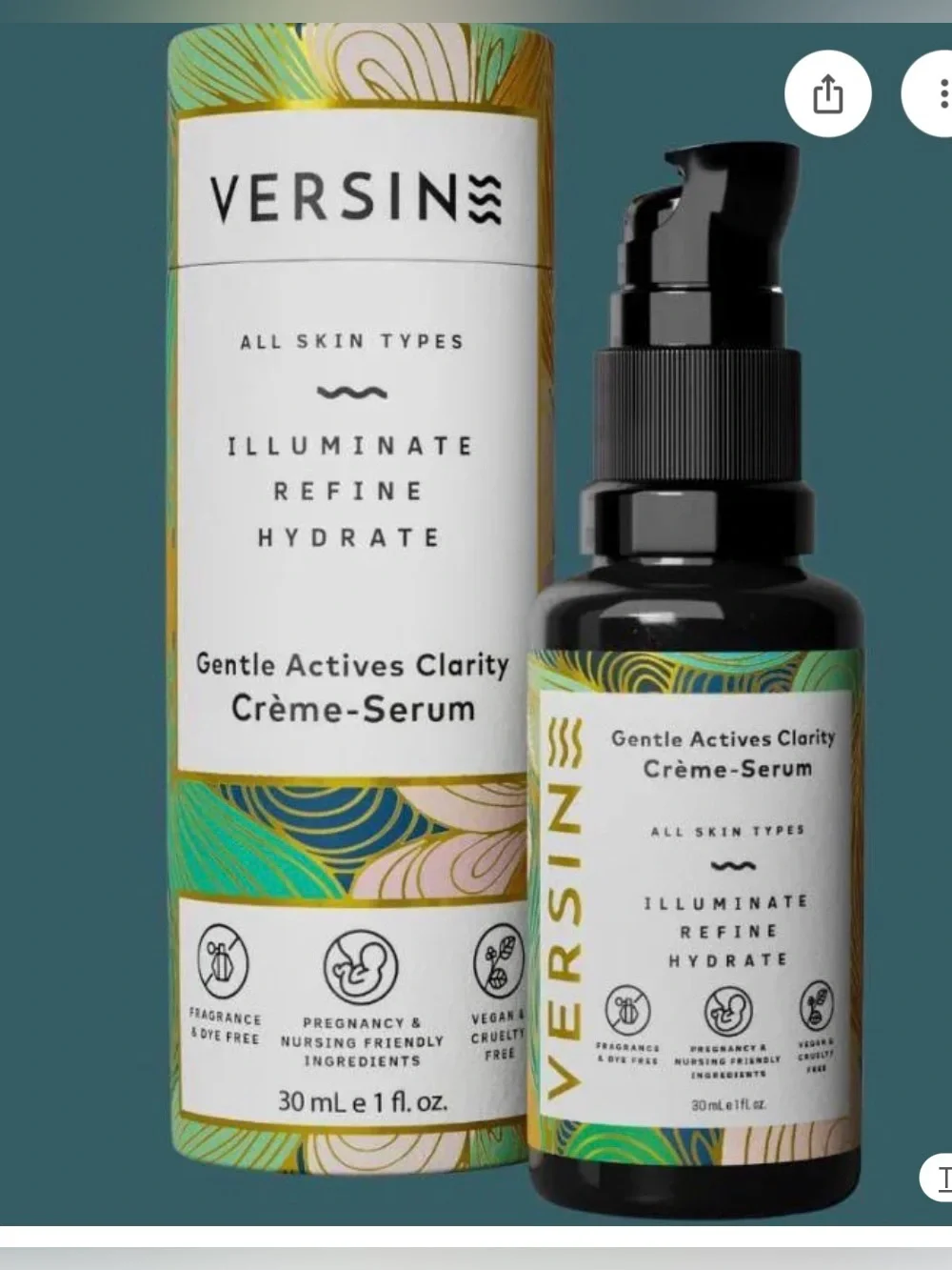 VERSINE Gentle Actives Clarity Crème-Serum - Green/Teal